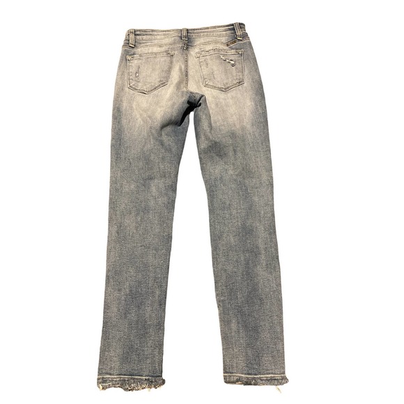 KanCan Juniors Denim Jeans Size 7/27 Distressed Mid-Rise - Picture 2 of 5